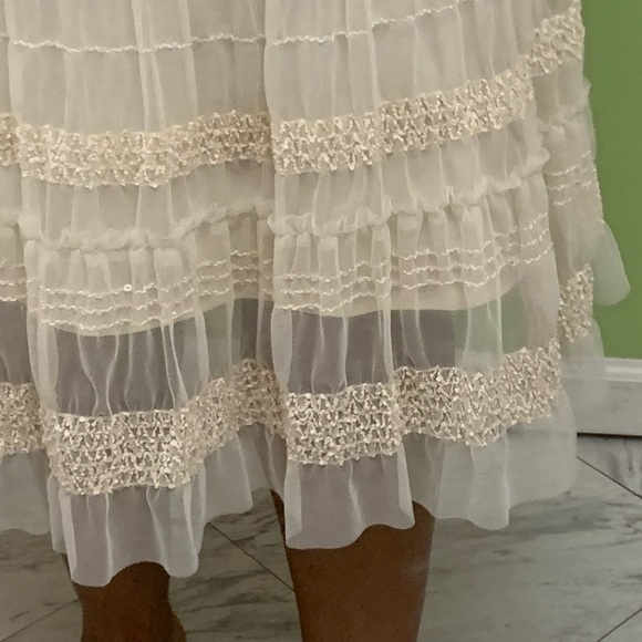 Max studio cream lace with sequin detail dress - Picture 10 of 11